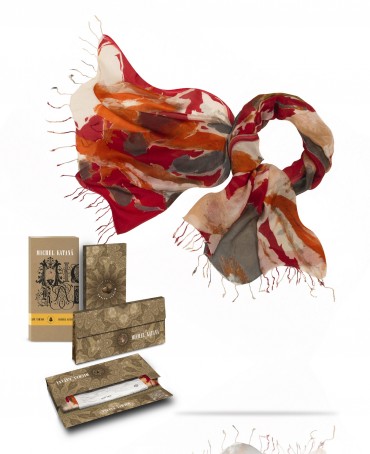 Палантин Женский S23-FLEUR.MODERNE/ORANGE